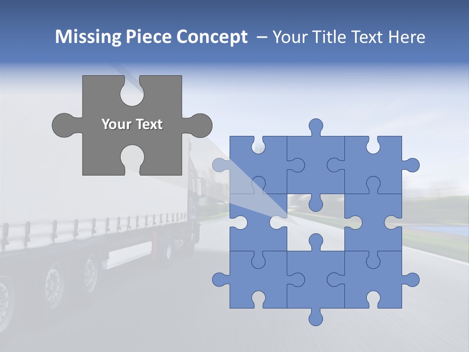 Truck Country Road Driving School PowerPoint Template