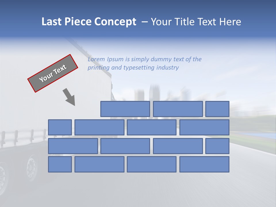 Truck Country Road Driving School PowerPoint Template