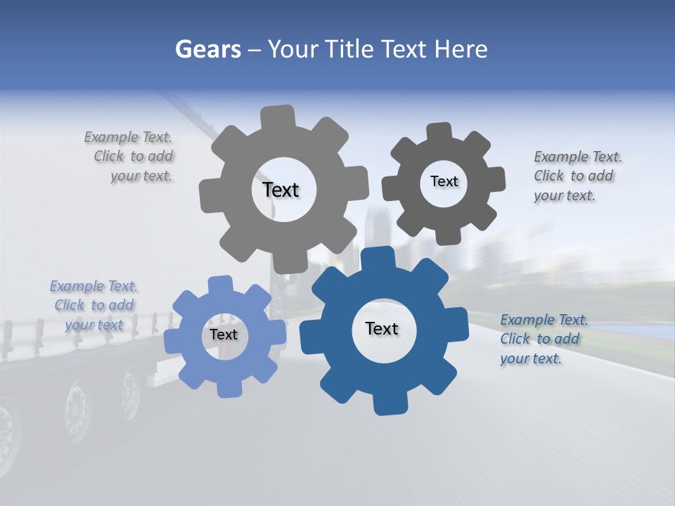 Truck Country Road Driving School PowerPoint Template