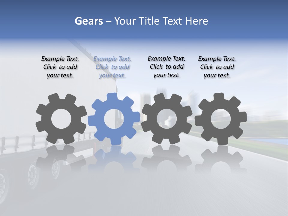 Truck Country Road Driving School PowerPoint Template