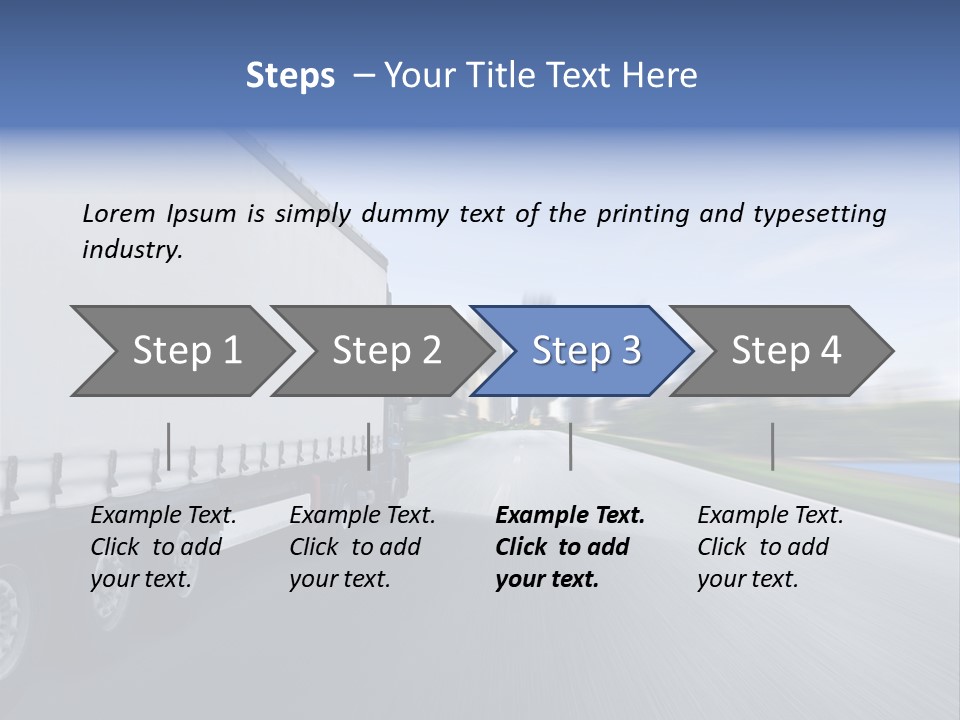 Truck Country Road Driving School PowerPoint Template