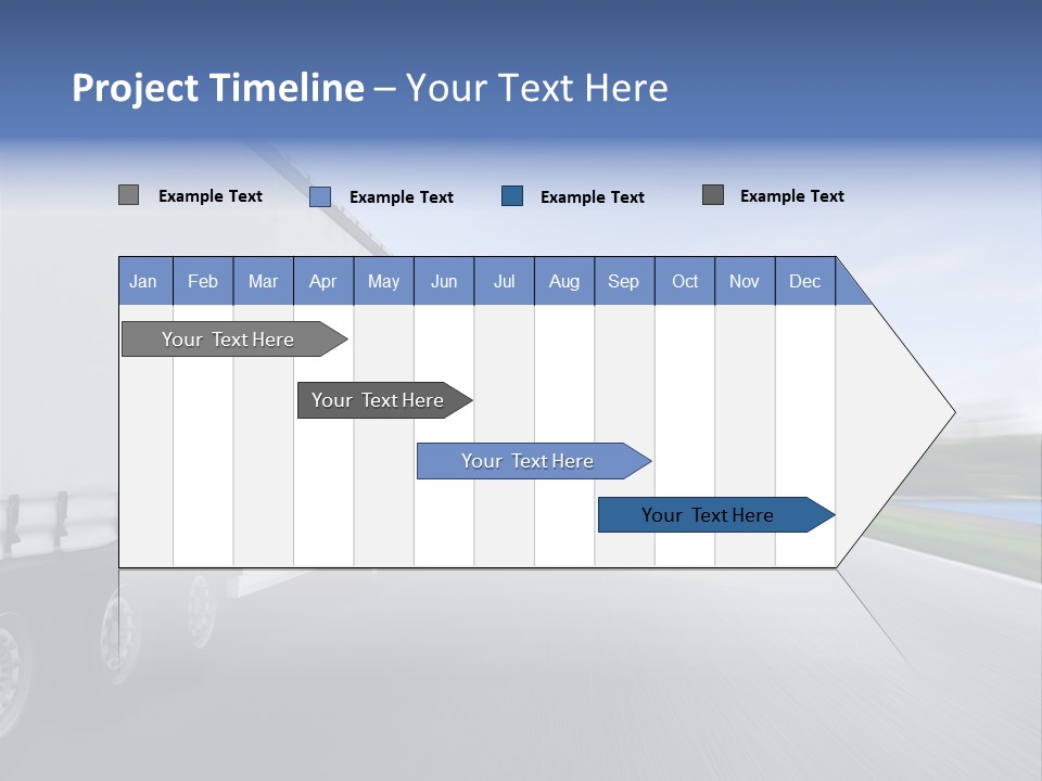 Truck Country Road Driving School PowerPoint Template