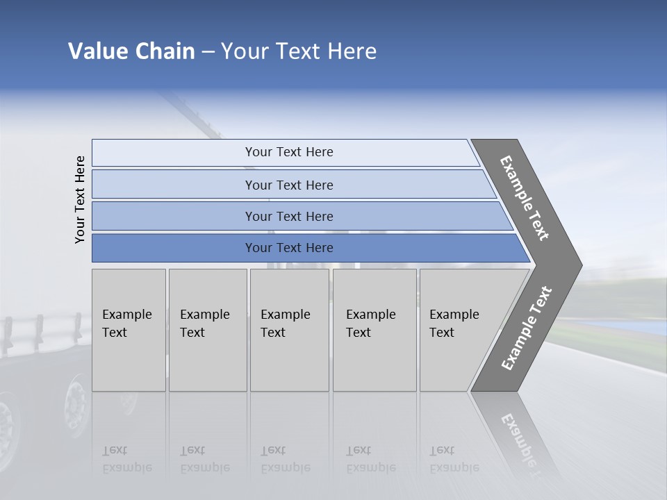 Truck Country Road Driving School PowerPoint Template