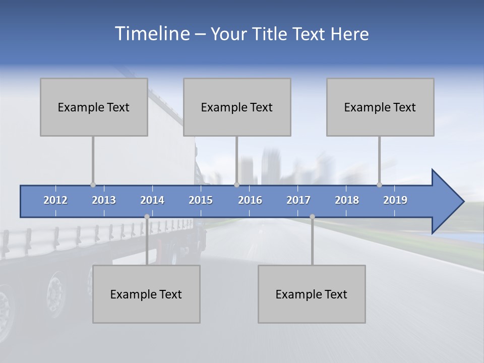 Truck Country Road Driving School PowerPoint Template