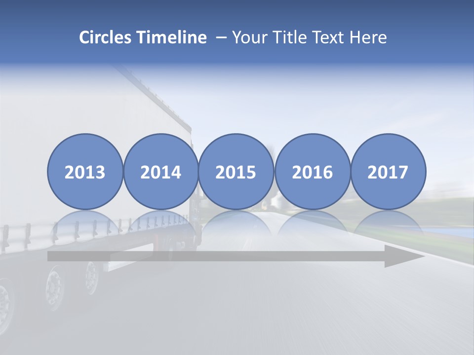 Truck Country Road Driving School PowerPoint Template