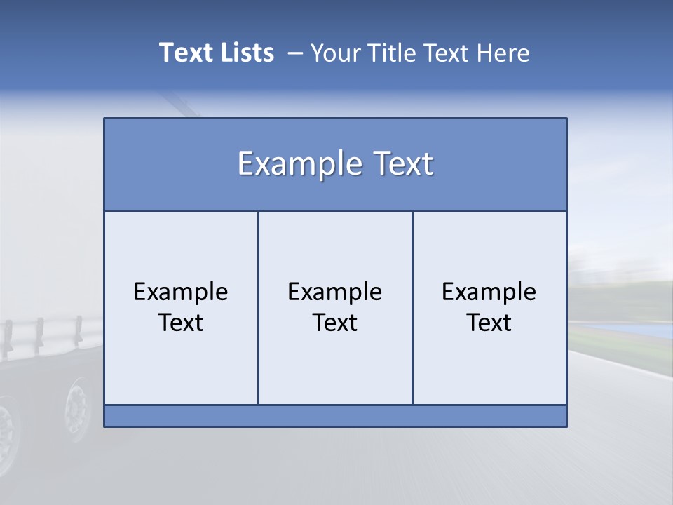 Truck Country Road Driving School PowerPoint Template