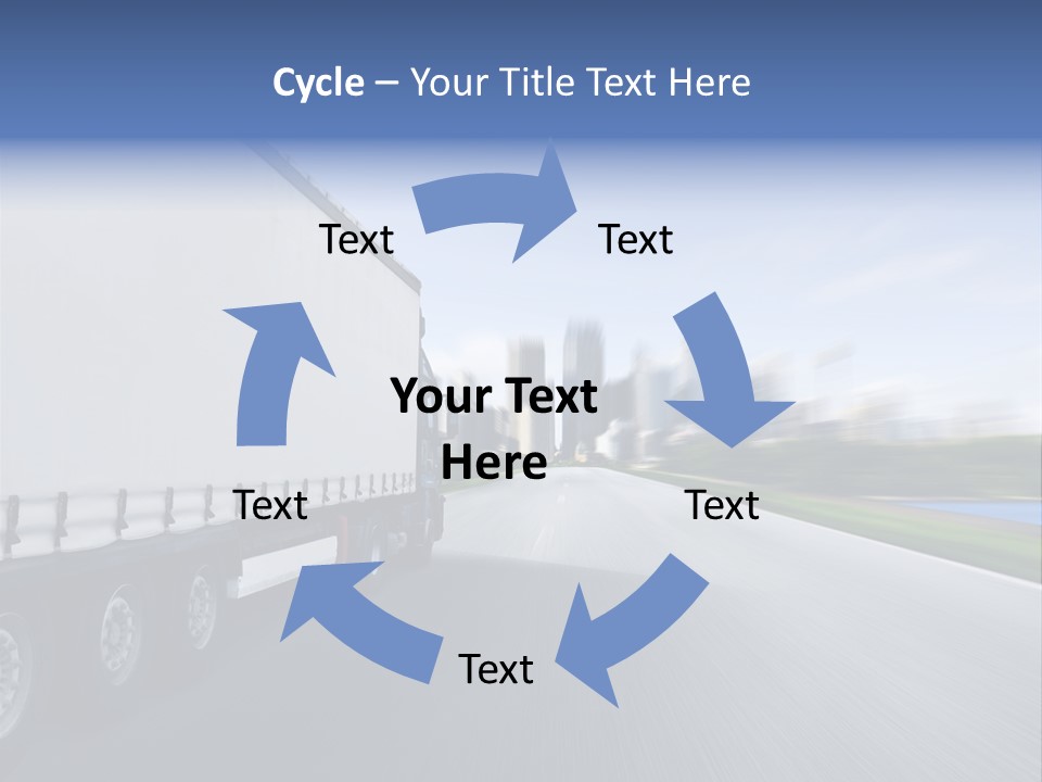 Truck Country Road Driving School PowerPoint Template