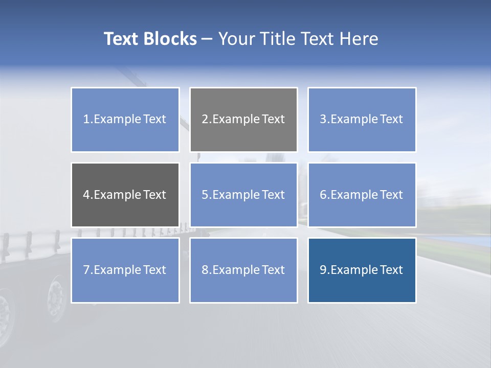 Truck Country Road Driving School PowerPoint Template