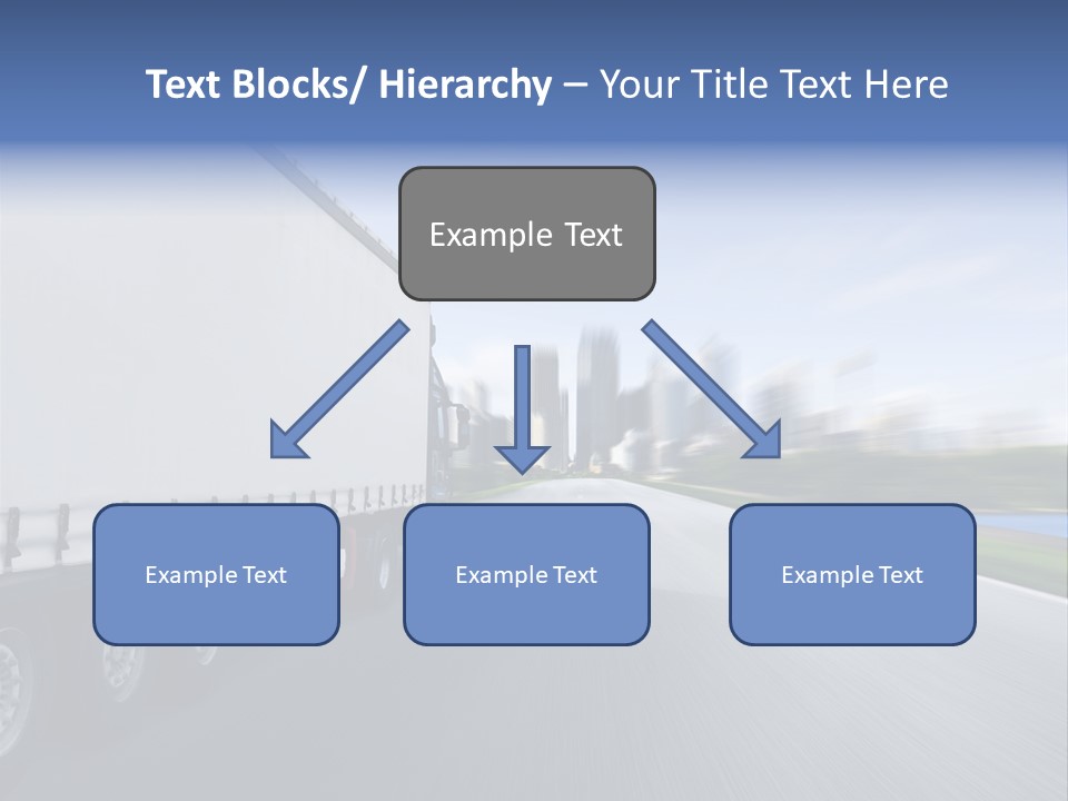 Truck Country Road Driving School PowerPoint Template