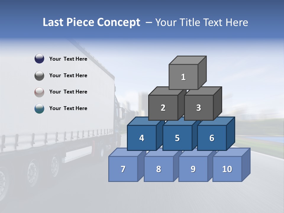 Truck Country Road Driving School PowerPoint Template