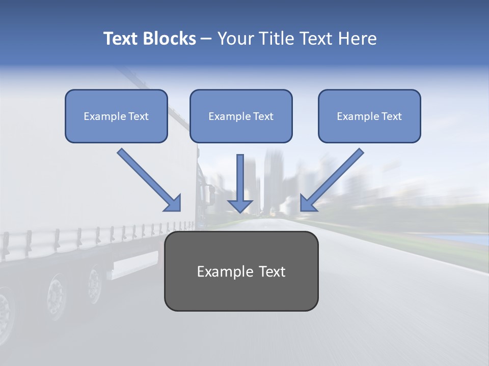 Truck Country Road Driving School PowerPoint Template