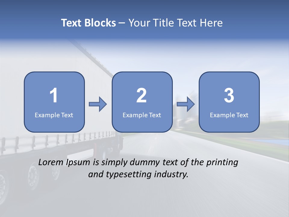 Truck Country Road Driving School PowerPoint Template