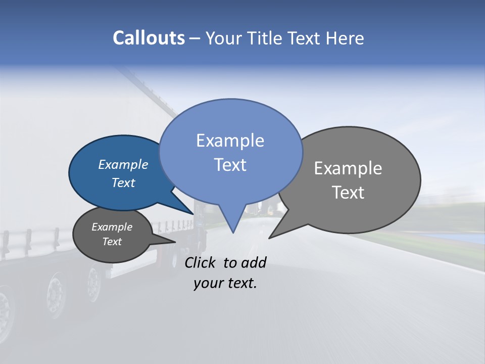 Truck Country Road Driving School PowerPoint Template