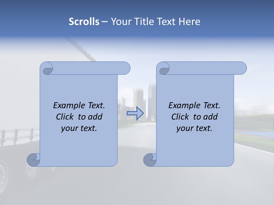 Truck Country Road Driving School PowerPoint Template