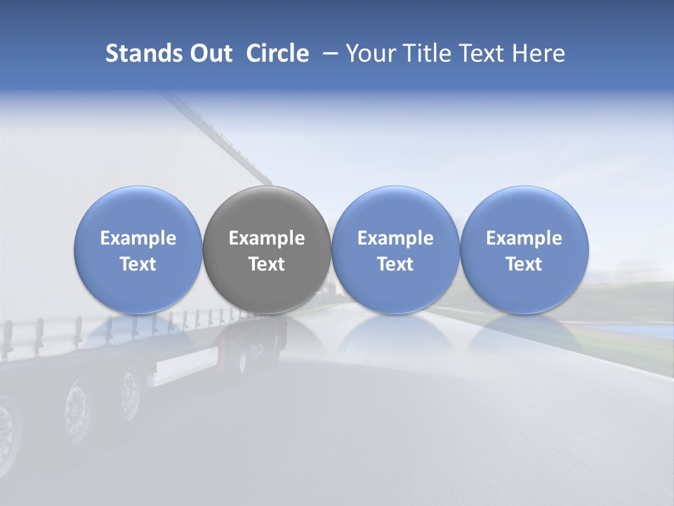 Truck Country Road Driving School PowerPoint Template