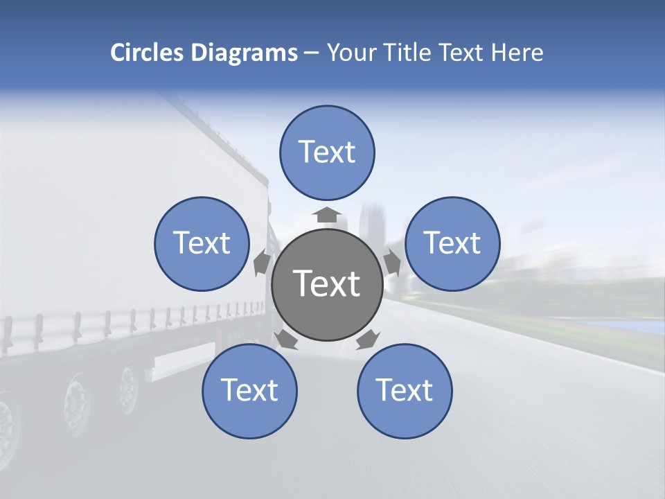 Truck Country Road Driving School PowerPoint Template