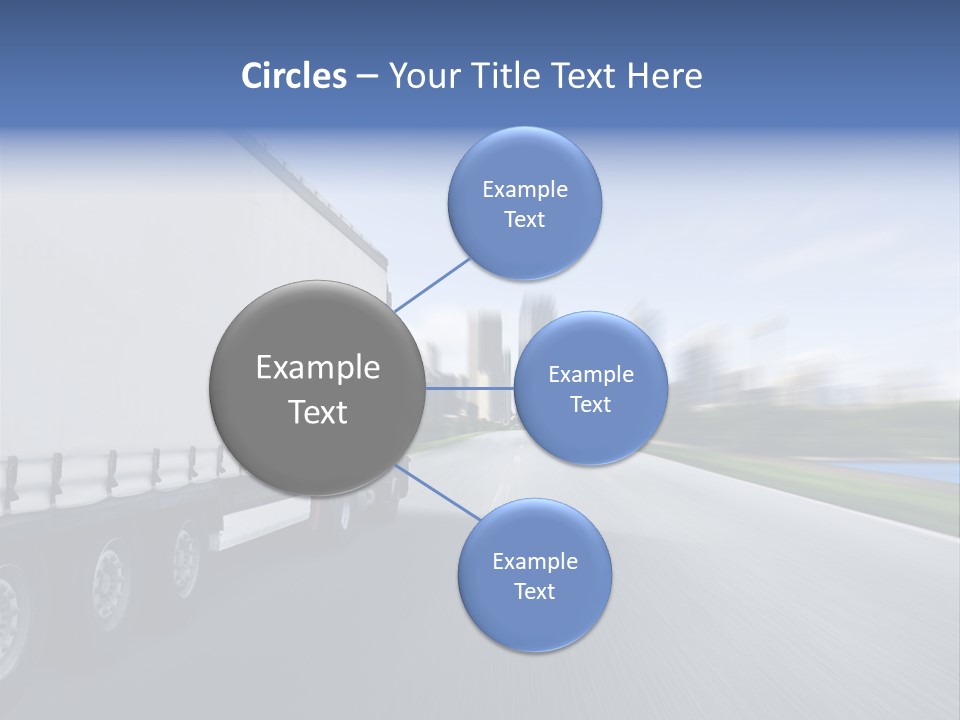 Truck Country Road Driving School PowerPoint Template