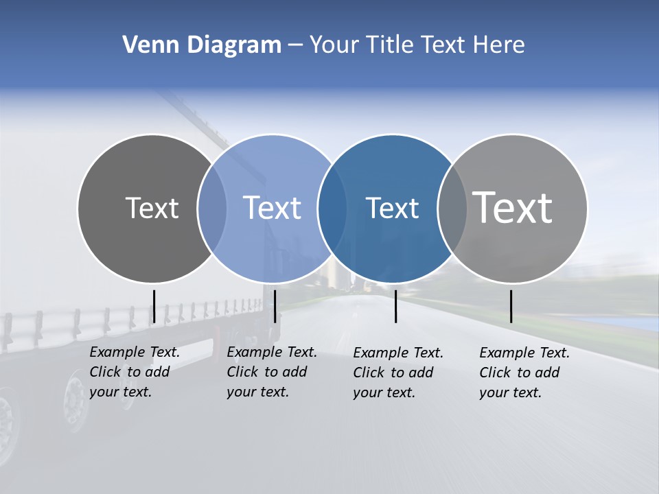 Truck Country Road Driving School PowerPoint Template