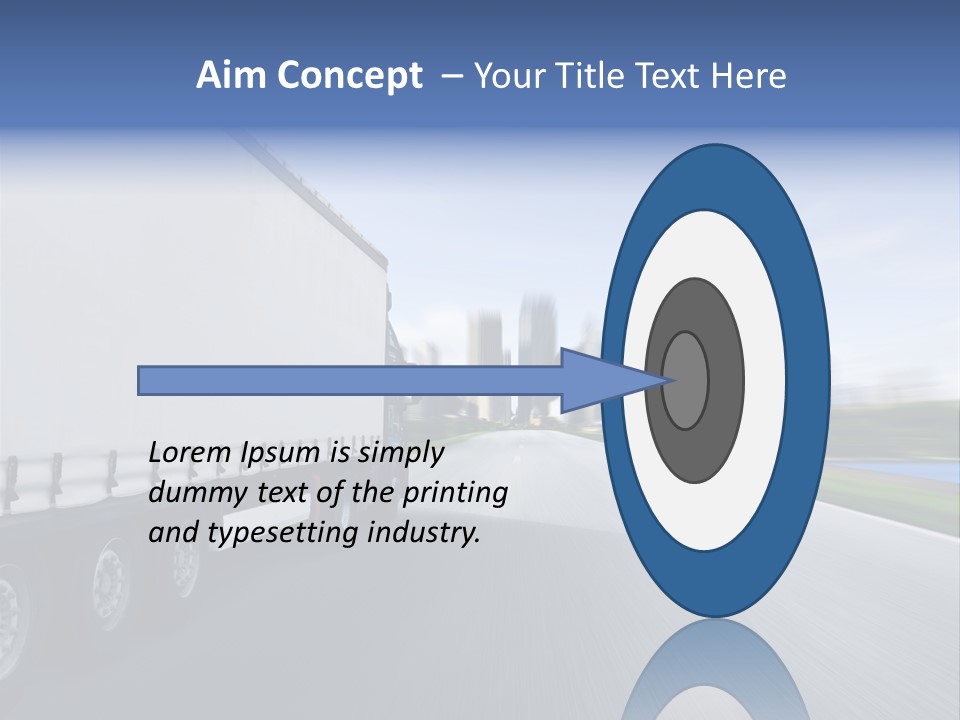 Truck Country Road Driving School PowerPoint Template