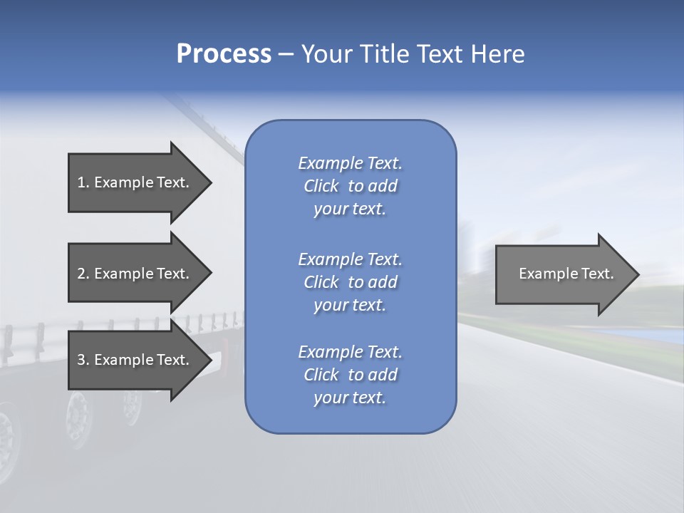 Truck Country Road Driving School PowerPoint Template