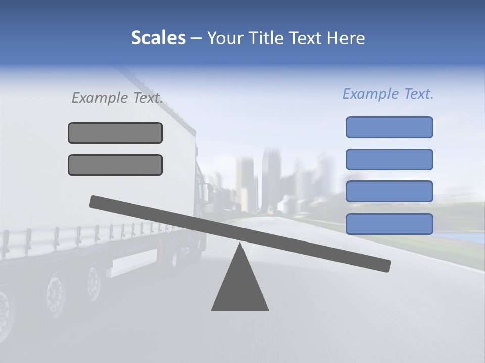 Truck Country Road Driving School PowerPoint Template