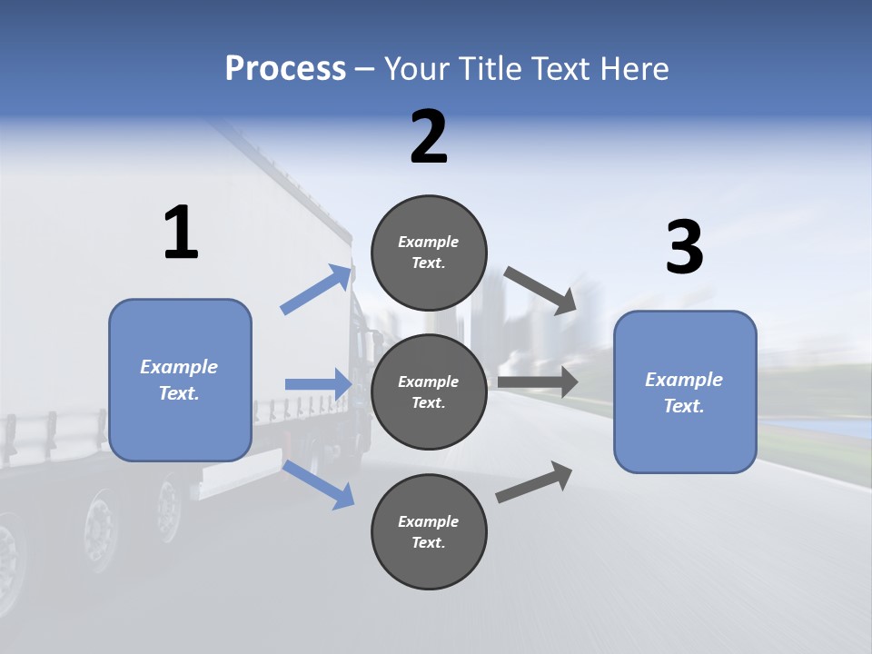 Truck Country Road Driving School PowerPoint Template