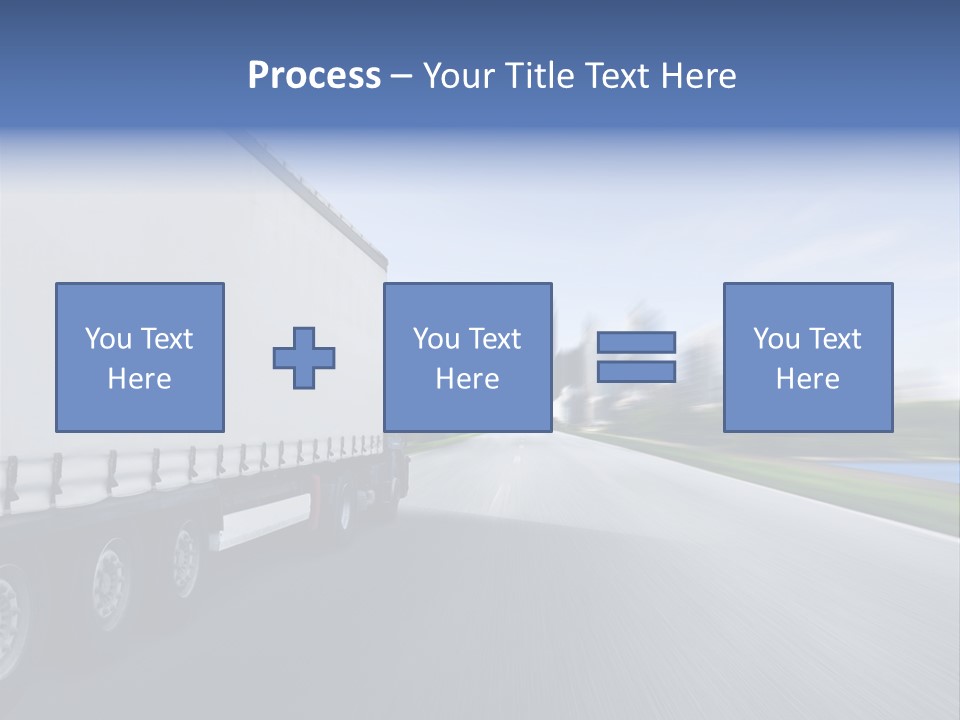 Truck Country Road Driving School PowerPoint Template