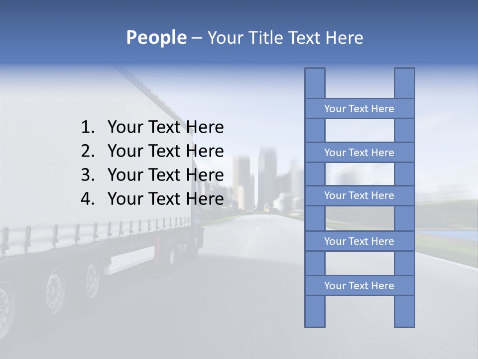 Truck Country Road Driving School PowerPoint Template