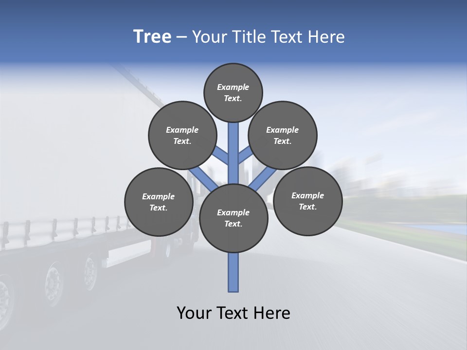 Truck Country Road Driving School PowerPoint Template
