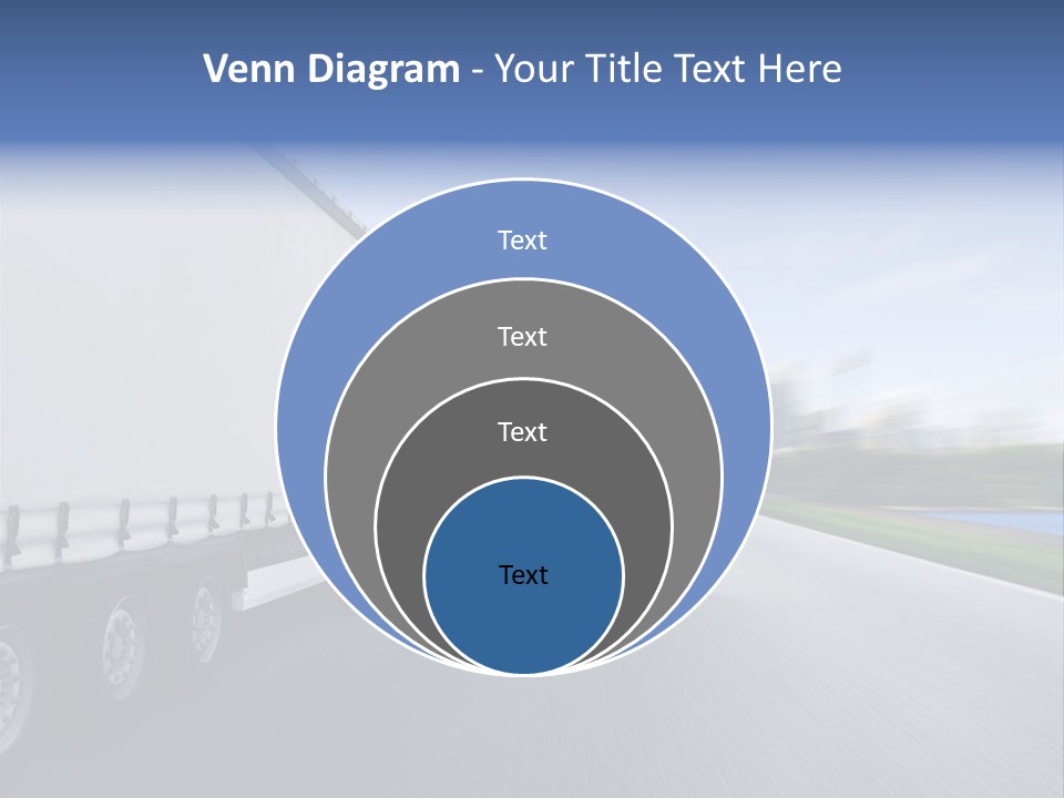 Truck Country Road Driving School PowerPoint Template