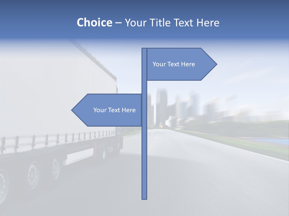Truck Country Road Driving School PowerPoint Template