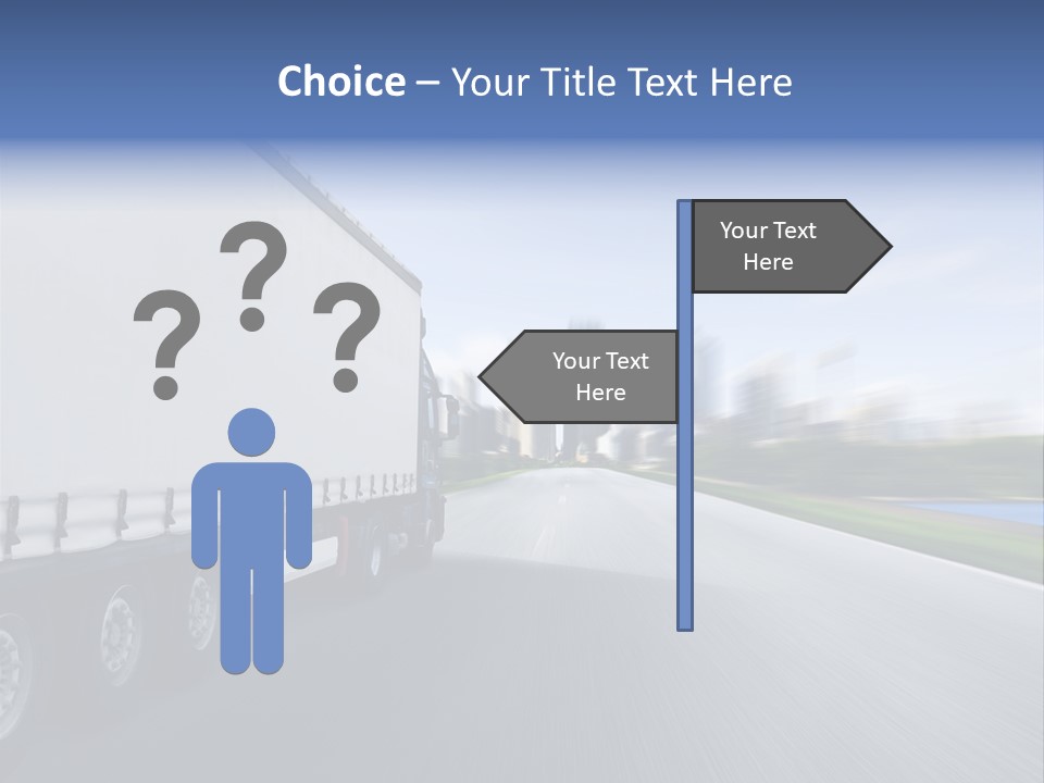 Truck Country Road Driving School PowerPoint Template
