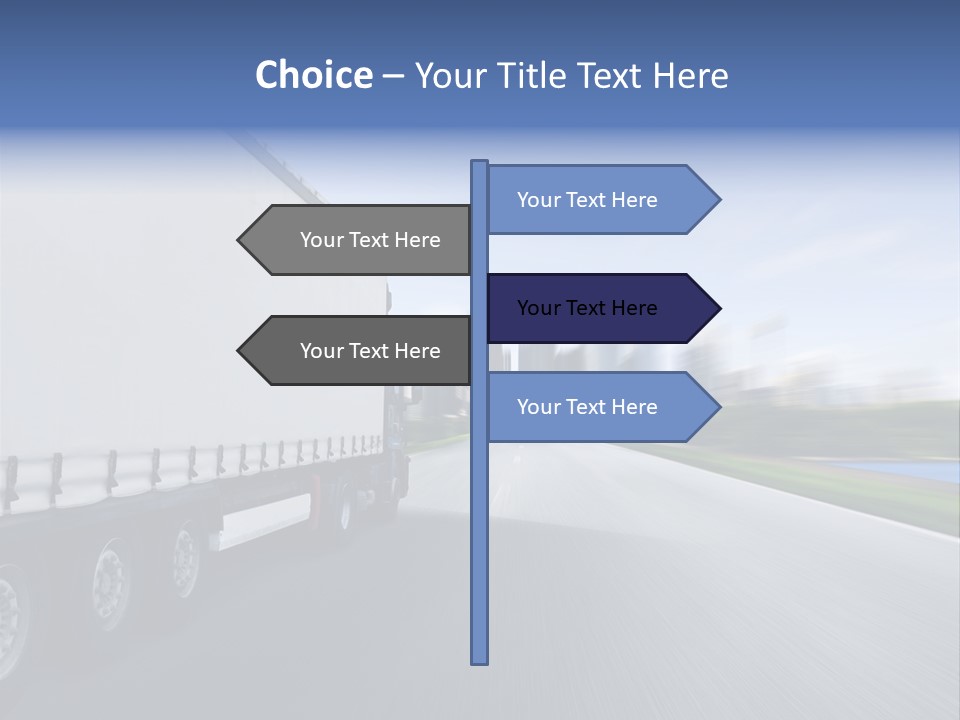 Truck Country Road Driving School PowerPoint Template