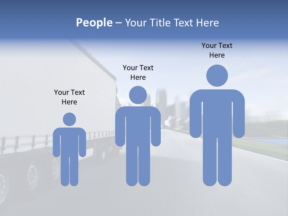 Truck Country Road Driving School PowerPoint Template