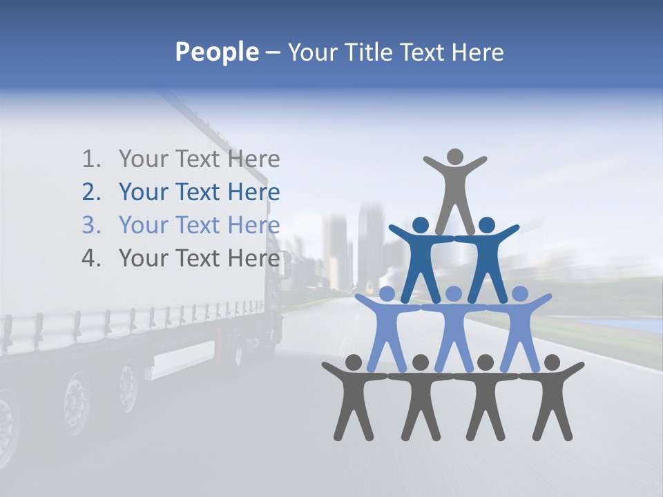 Truck Country Road Driving School PowerPoint Template