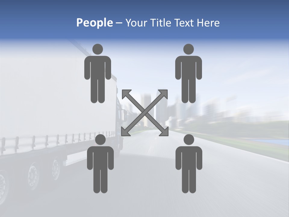 Truck Country Road Driving School PowerPoint Template