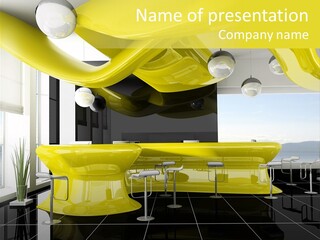 Chair Window White PowerPoint Template