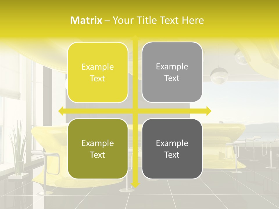 Chair Window White PowerPoint Template