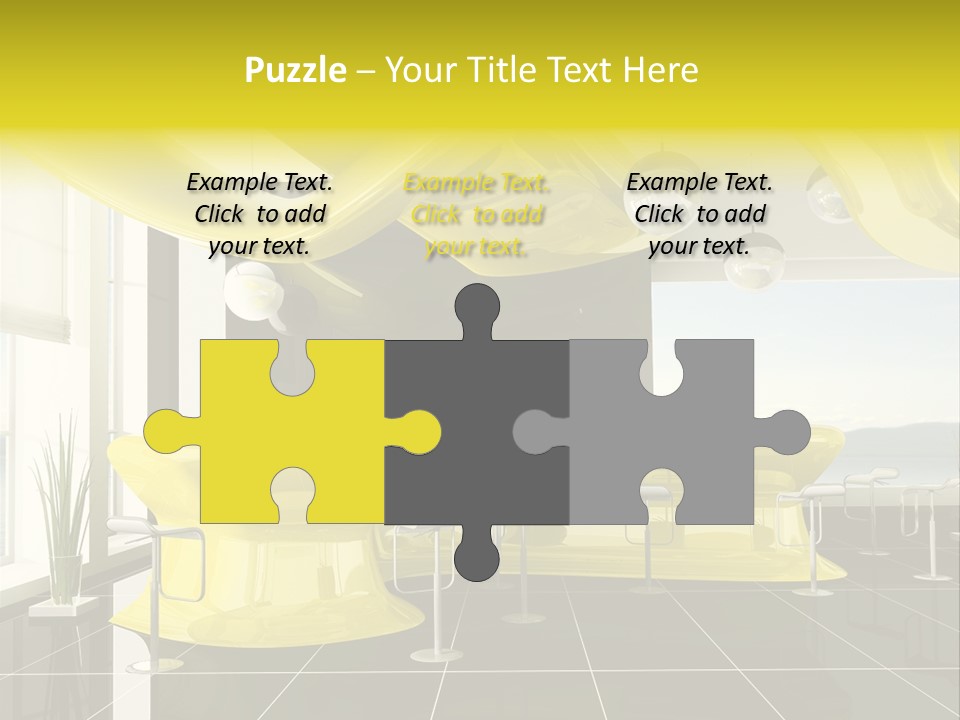 Chair Window White PowerPoint Template