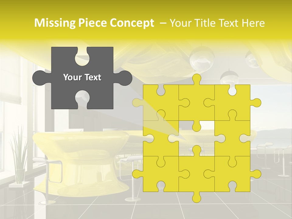 Chair Window White PowerPoint Template