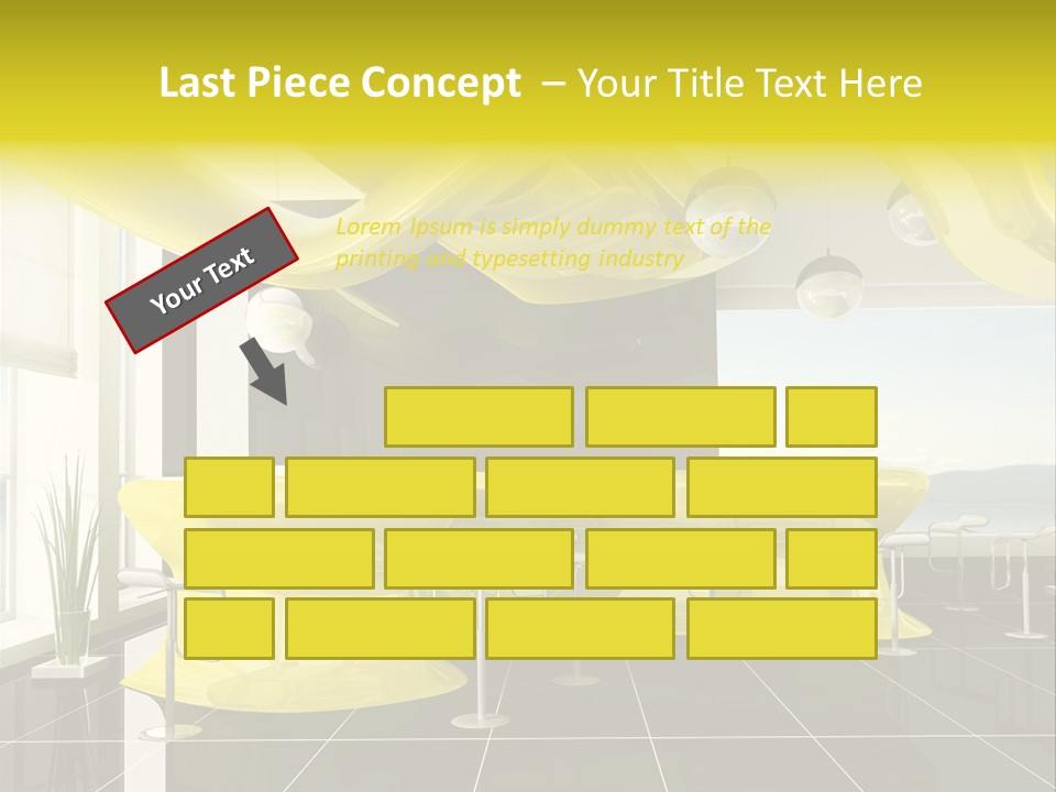 Chair Window White PowerPoint Template