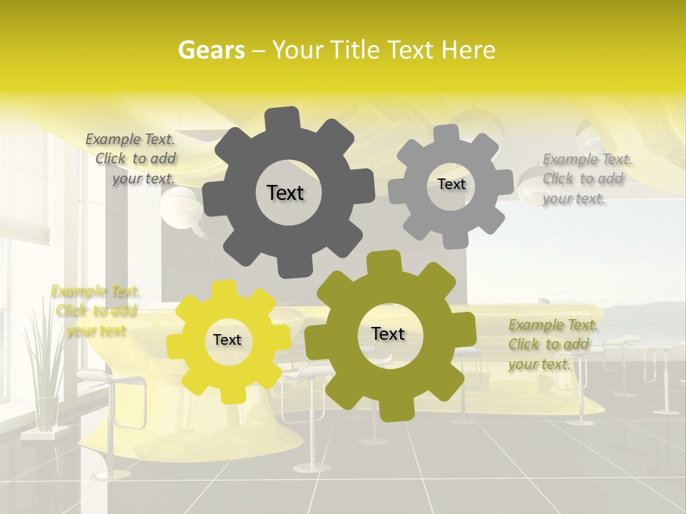 Chair Window White PowerPoint Template