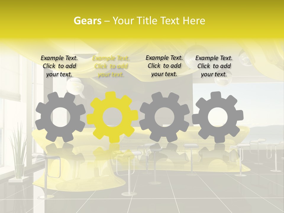 Chair Window White PowerPoint Template