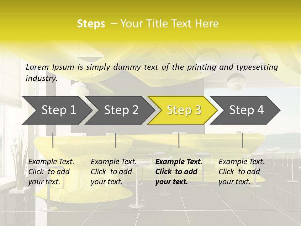 Chair Window White PowerPoint Template