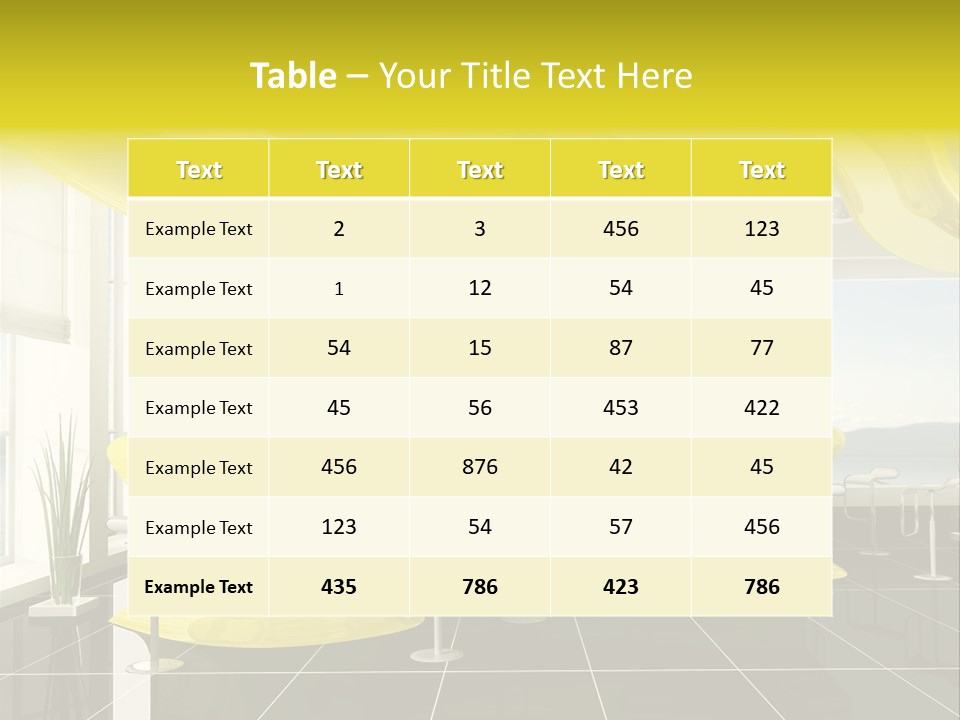 Chair Window White PowerPoint Template