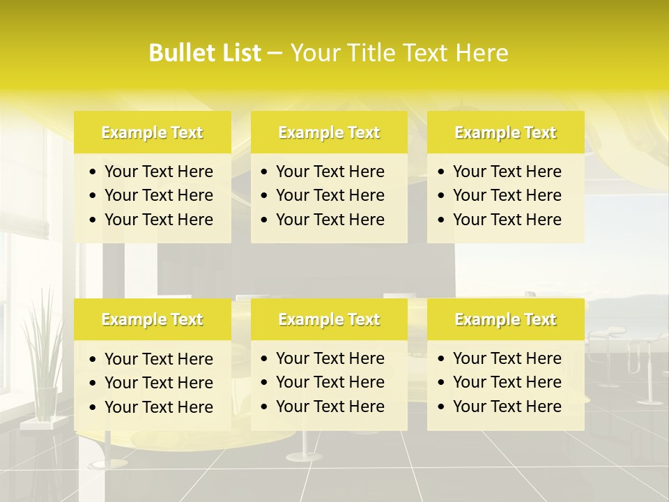 Chair Window White PowerPoint Template