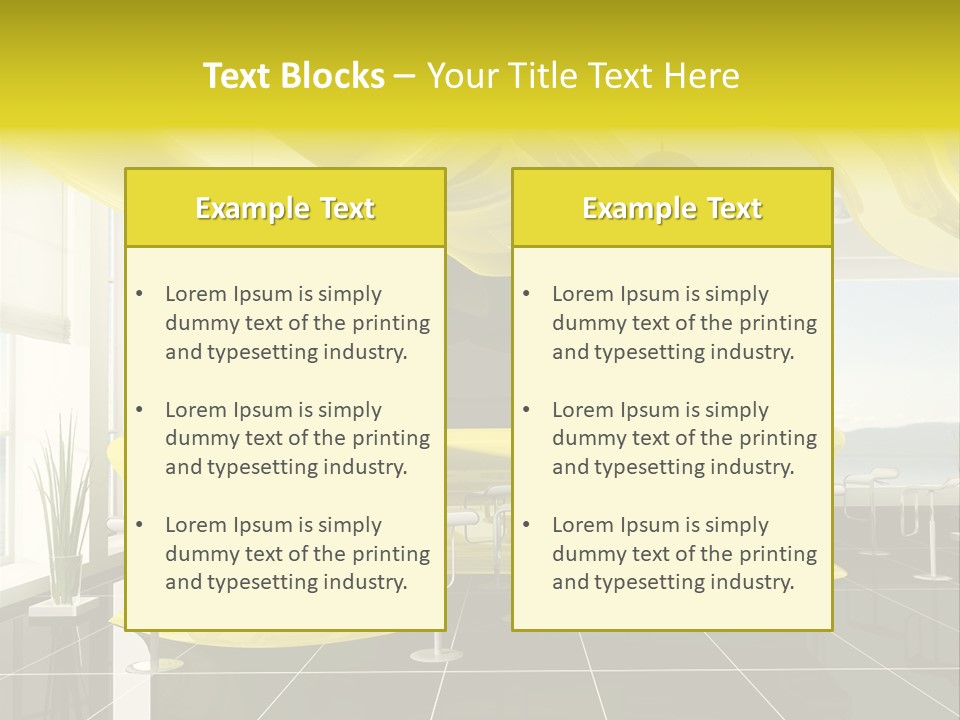 Chair Window White PowerPoint Template