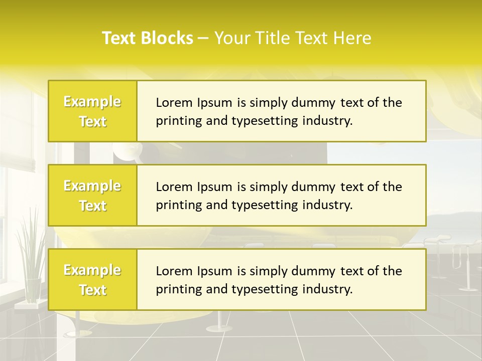 Chair Window White PowerPoint Template
