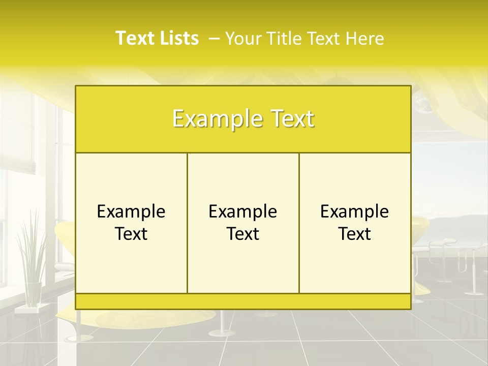 Chair Window White PowerPoint Template