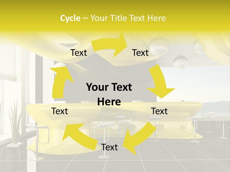 Chair Window White PowerPoint Template
